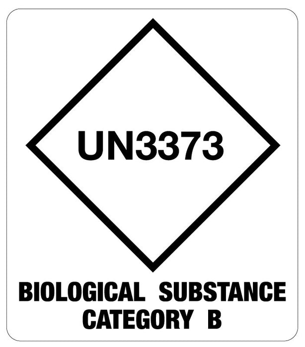 Medical Labels - UN3373 Cat B Bio Substance Shipping Label, 3-1/2" x 4"