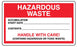 Medical Labels - HAZARDOUS WASTE, Shipping Label, 5" x 3"