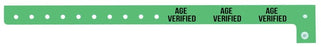 Medical Labels - Plastic Wristband - AGE VERIFIED,10"x 5/8"