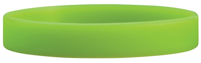 Medical Labels - Green Blank Silicone Wristband, 8" X 1/2"