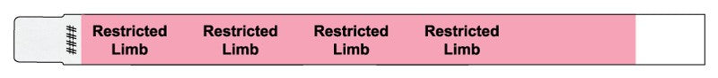 Medical Labels - Adult Patient Identification Tyvek Alert Wristband, 10" x 3/4"