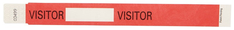Medical Labels - Tyvek Visitor Wristband, 10" x 1"