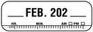 Medical Labels - X-Ray Date Label Feb 202__, 1-1/2" x 1/2"
