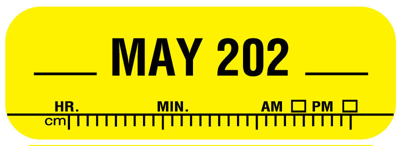 Medical Labels - X-Ray Date Label May 202__, 1-1/2" x 1/2"