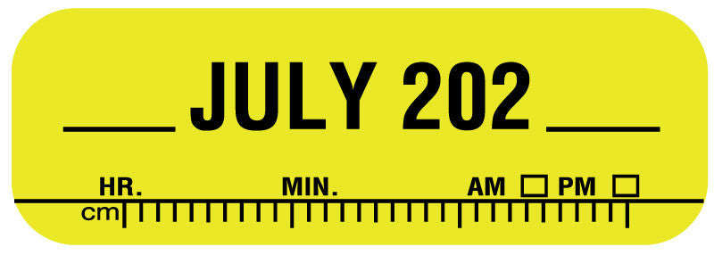 Medical Labels - X-Ray Date Label Jul 202__, 1-1/2" x 1/2"