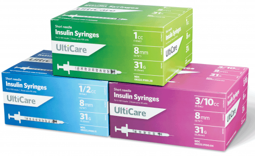 UltiCare - Insulin Syringe with Needle 0.3 mL 31 Gauge 5/16 Inch Thin Wall NonSafety - 09439