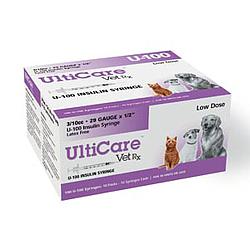 UltiCare - Insulin Syringe with Needle 0.5 mL 29 Gauge 1/2 Inch Regular Wall NonSafety - 09259