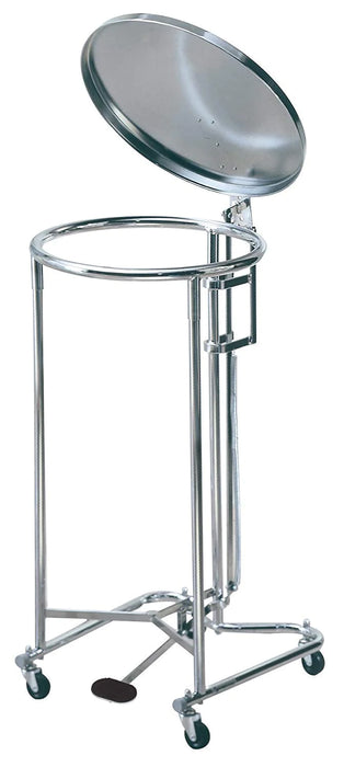 Lakeside Manufacturing - Hamper Stand Round Opening Foot Pedal Self-Closing Lid - 4515