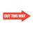 Healthmark Floor Signs "Exit This Way" - 34" x 12" in - HMK-FS-EXWY