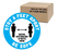 BeSafe Messaging Education Floor Decals - Blue & White, 12" x 12", 6 Per pack