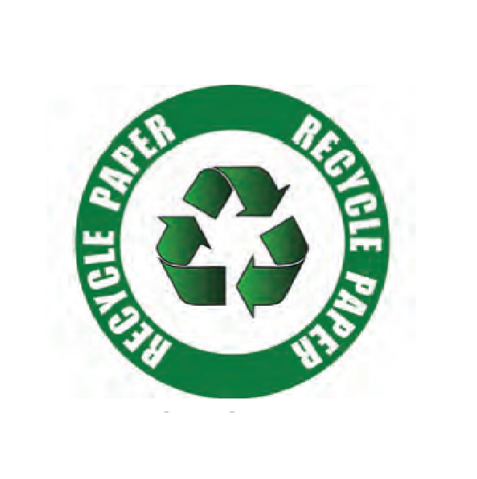 Healthmark Floor Signs "Recycle Paper" -  24" x 24" in - HMK-FS-RECPAPR