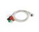 Welch Allyn PAT CBL H3+ 5-wire 2X5 RA Snaps AHA Gray - 9293-036-62