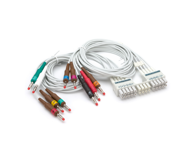 Welch Allyn WAM, AM12 10 wire Replacement Lead Set, AHA Banana, Limbs - 9293-046-60