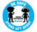 BeSafe Messaging Education Floor Decals - Blue & White, 12" x 12", 6 Per pack