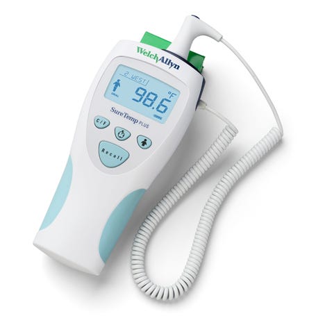 Welch Allyn SureTemp Plus 692 Wall-Mount Electronic Thermometer (One per Room) - 01692-301