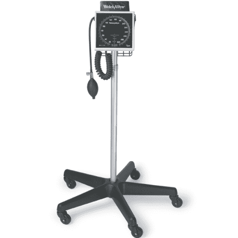 Welch Allyn 767 Tycos Wall Aneroid Sphygmomanometer Unit with 2-Piece Adult Cuff - 7670-01W
