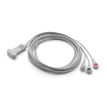 Welch Allyn Connex Vital Signs Monitor 3-Lead AHA ECG Patient Cable for Connex Vital Signs Monitors - 6000-CBL3A