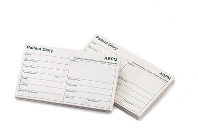 Welch Allyn Patient Diary for ABPM 6100 - English - 5100-42E