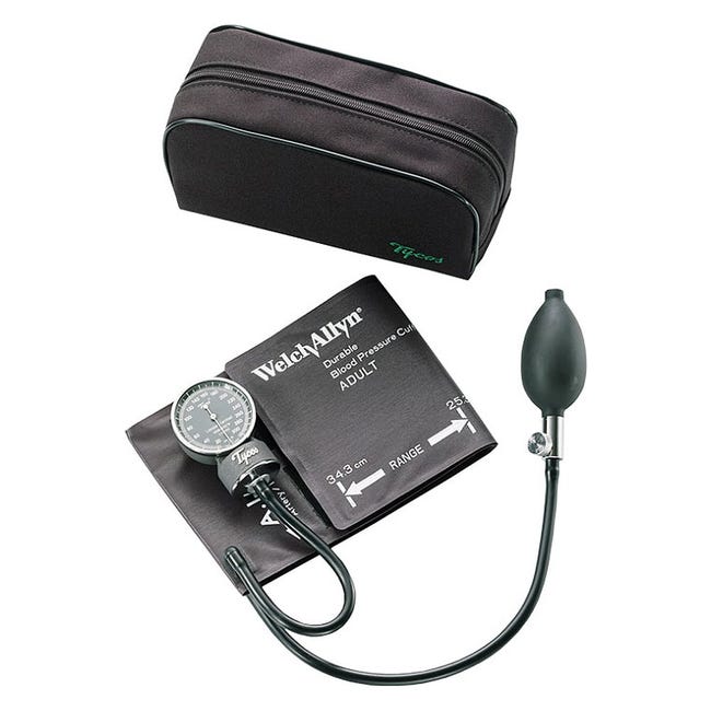 Welch Allyn Tycos DS48 Pocket Aneroid Sphygmomanometer with DuraShock Gear, Large Adult Cuff - 5090-41CB