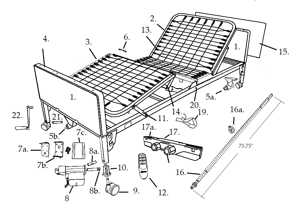 Electric Bed Foot Actuating Bar