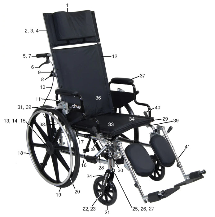 Drive Medical - Wheelchair Back Upholstery For Wheelchair - STDS2A3318