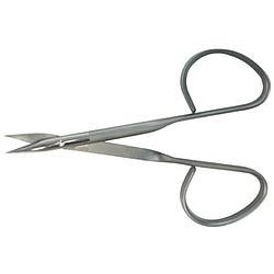 BR Surgical Iris Scissors 4 Inch Length Stainless Steel Finger Ring Handle Curved Sharp/Sharp - WG08-33910